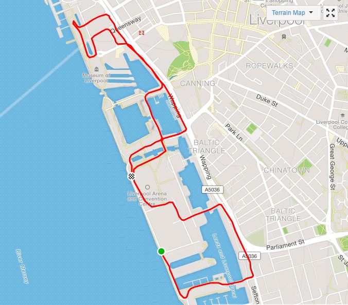 Rock n roll liverpool 5km course
